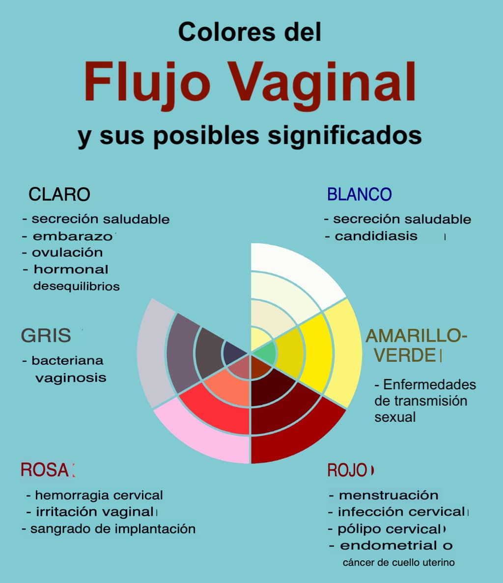 tipos y colores del flujo vaginal